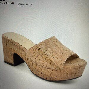 Chocolat Blu, Golden Cork Wedges, size 9.5